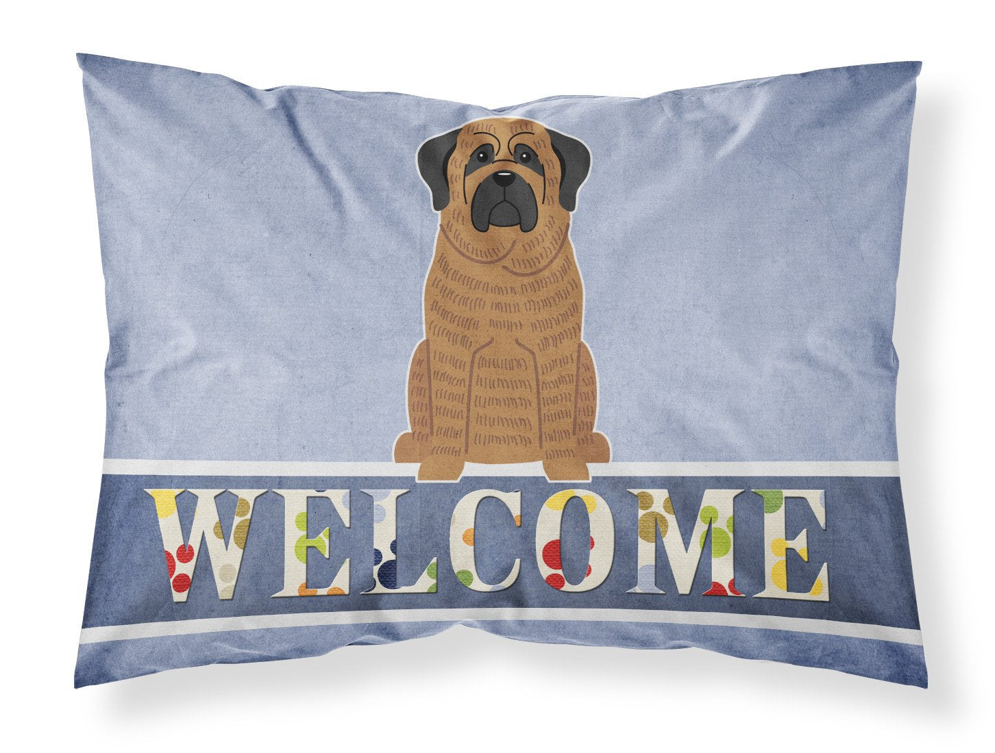 Mastiff Brindle Welcome Standard Pillowcase Lightweight Super Soft Easy Care Decorative Artwork Pillowcase, Standard
