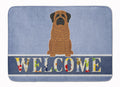 Mastiff Brindle Welcome Memory Foam Kitchen Mat Machine Washable Anti-Fatigue Cushion Comfort Bath or Kitchen Rug