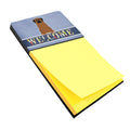 Mastiff Brindle Welcome Watercolor Sticky Note Holder Refillable Dispenser Desk Accessory 3x3 Pad Gift