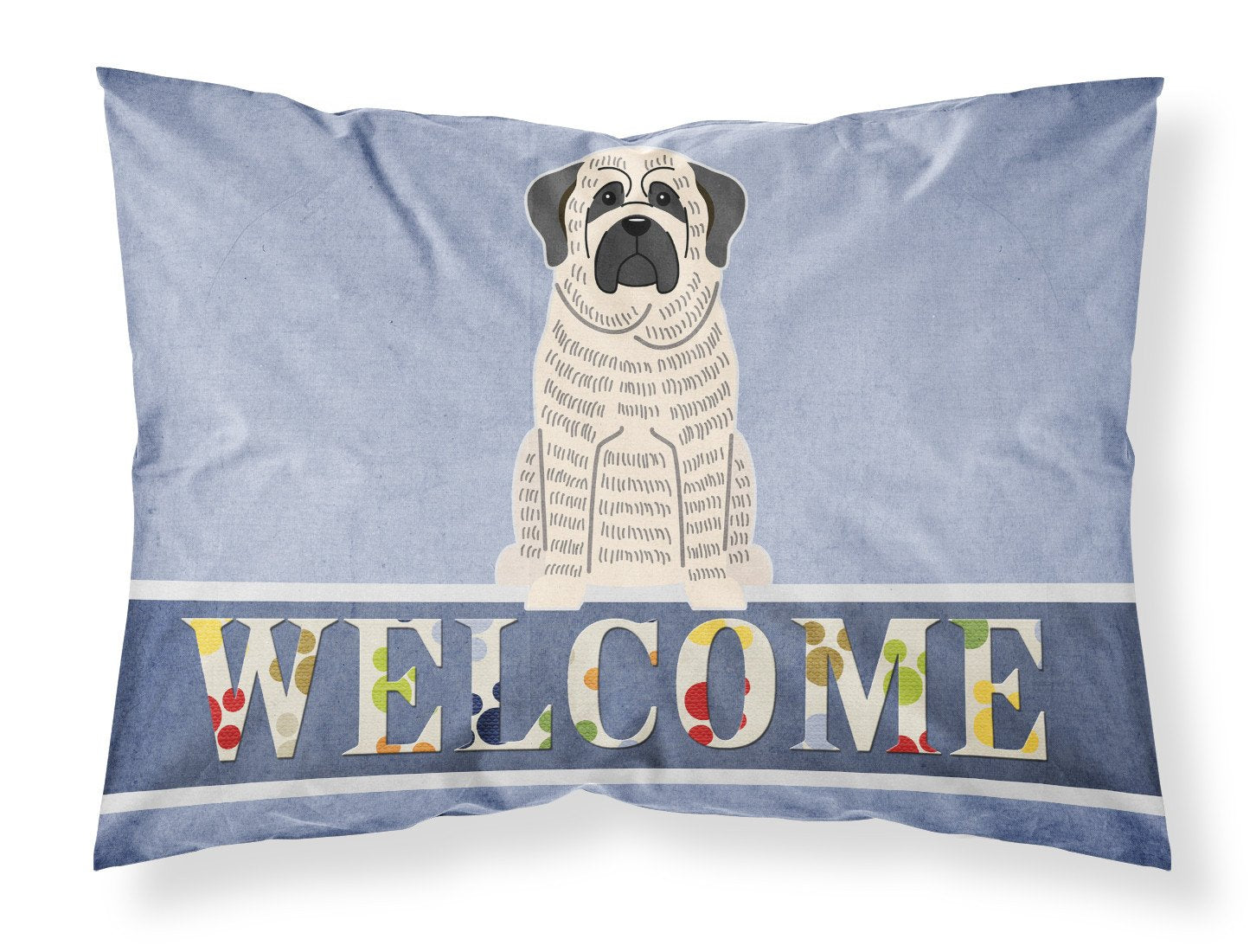 Mastiff Brindle White Welcome Standard Pillowcase Lightweight Super Soft Easy Care Decorative Artwork Pillowcase, Standard