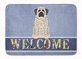 Mastiff Brindle White Welcome Memory Foam Kitchen Mat Machine Washable Anti-Fatigue Cushion Comfort Bath or Kitchen Rug