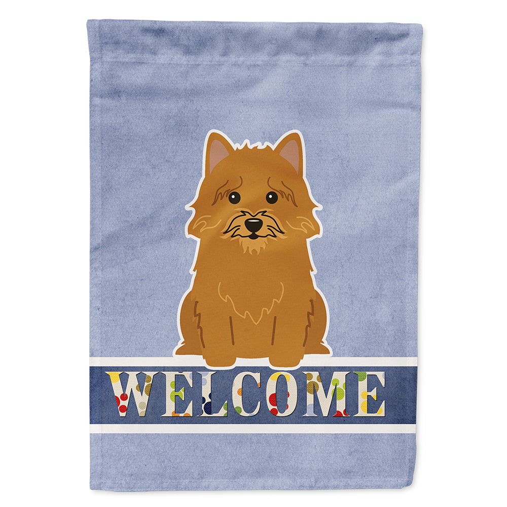Norwich Terrier Welcome House Flag 28x40 Porch Sleeve Pole Decorative Outside Yard Banner Artwork Wall Hanging, Polyester
