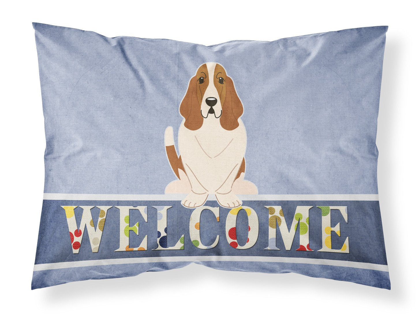 Basset Hound Welcome Standard Pillowcase Lightweight Super Soft Easy Care Decorative Artwork Pillowcase, Standard
