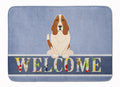 Basset Hound Welcome Memory Foam Kitchen Mat Machine Washable Anti-Fatigue Cushion Comfort Bath or Kitchen Rug
