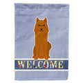 Karelian Bear Dog Welcome House Flag 28x40 Porch Sleeve Pole Decorative Outside Yard Banner Artwork Wall Hanging, Polyester