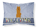 Karelian Bear Dog Welcome Standard Pillowcase Lightweight Super Soft Easy Care Decorative Artwork Pillowcase, Standard