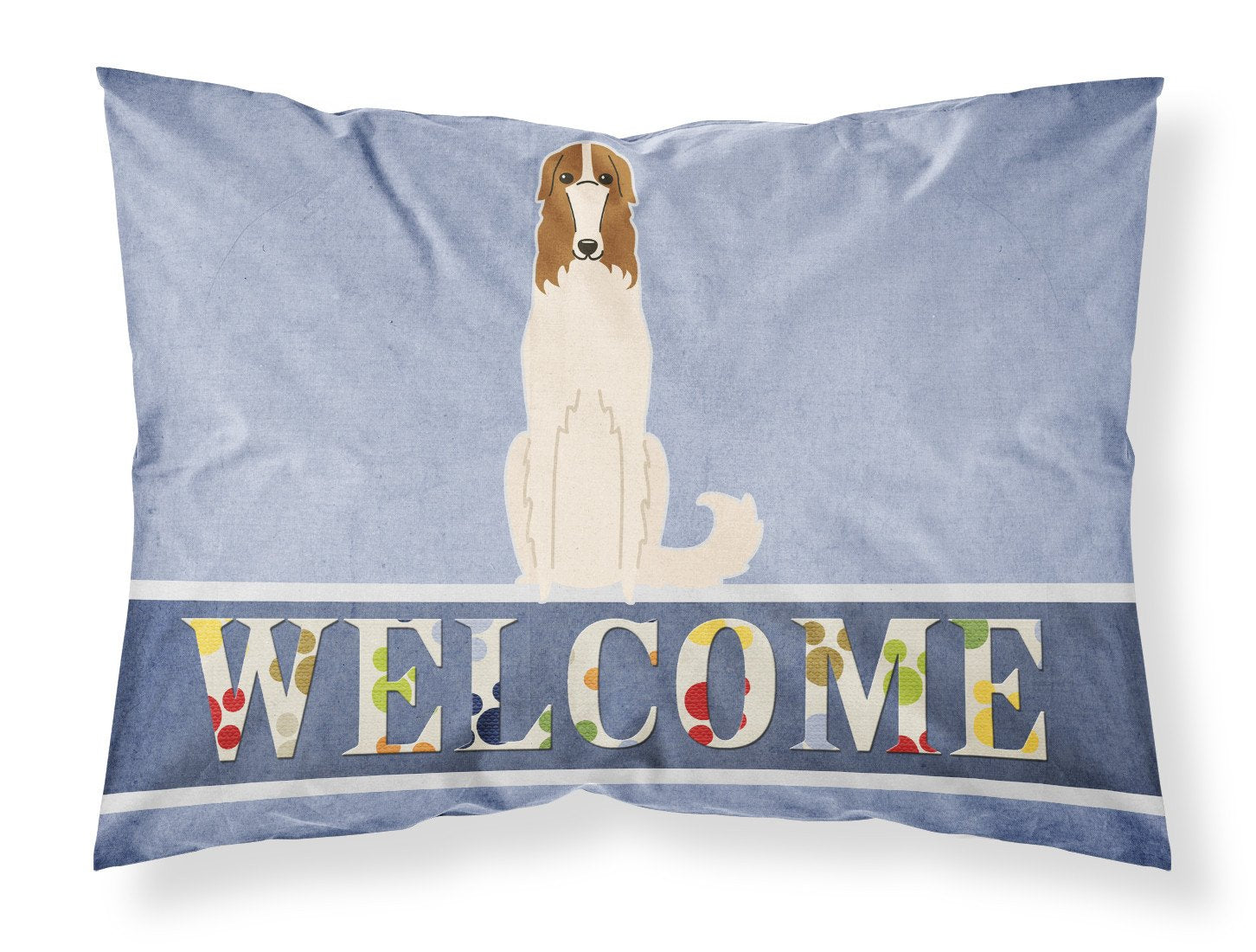 Borzoi Welcome Standard Pillowcase Lightweight Super Soft Easy Care Decorative Artwork Pillowcase, Standard