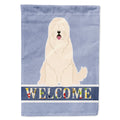 South Russian Sheepdog Welcome House Flag 28x40 Porch Sleeve Pole Decorative Outside Yard Banner Artwork Wall Hanging, Polyester