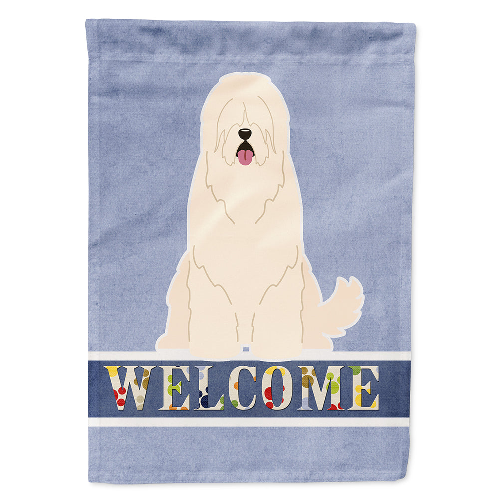 South Russian Sheepdog Welcome House Flag 28x40 Porch Sleeve Pole Decorative Outside Yard Banner Artwork Wall Hanging, Polyester
