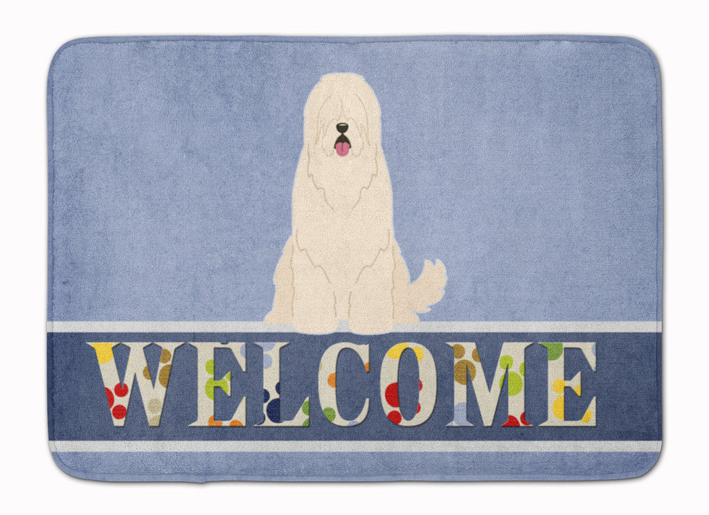 South Russian Sheepdog Welcome Memory Foam Kitchen Mat Machine Washable Anti-Fatigue Cushion Comfort Bath or Kitchen Rug