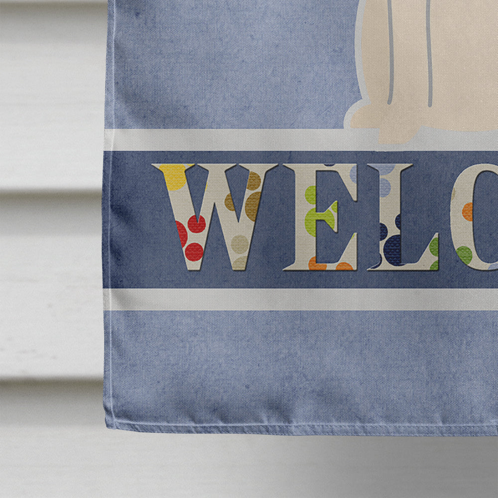 West Siberian Laika Spitz Welcome House Flag 28x40 Porch Sleeve Pole Decorative Outside Yard Banner Artwork Wall Hanging, Polyester
