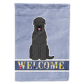 Black Russian Terrier Welcome House Flag 28x40 Porch Sleeve Pole Decorative Outside Yard Banner Artwork Wall Hanging, Polyester