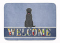 Black Russian Terrier Welcome Memory Foam Kitchen Mat Machine Washable Anti-Fatigue Cushion Comfort Bath or Kitchen Rug