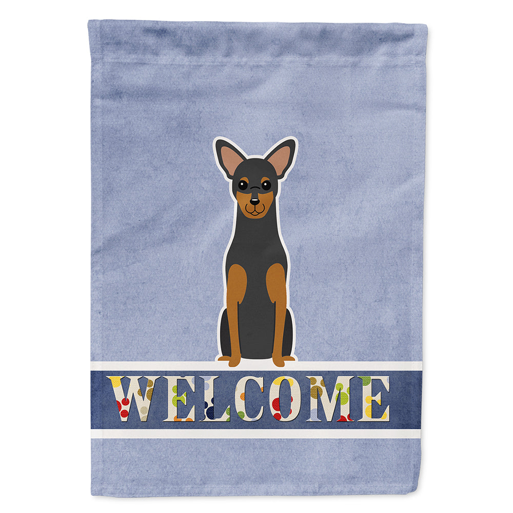 Manchester Terrier Welcome House Flag 28x40 Porch Sleeve Pole Decorative Outside Yard Banner Artwork Wall Hanging, Polyester