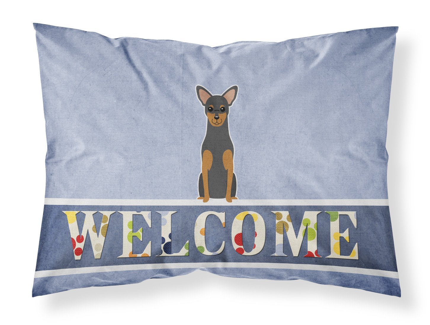 Manchester Terrier Welcome Standard Pillowcase Lightweight Super Soft Easy Care Decorative Artwork Pillowcase, Standard