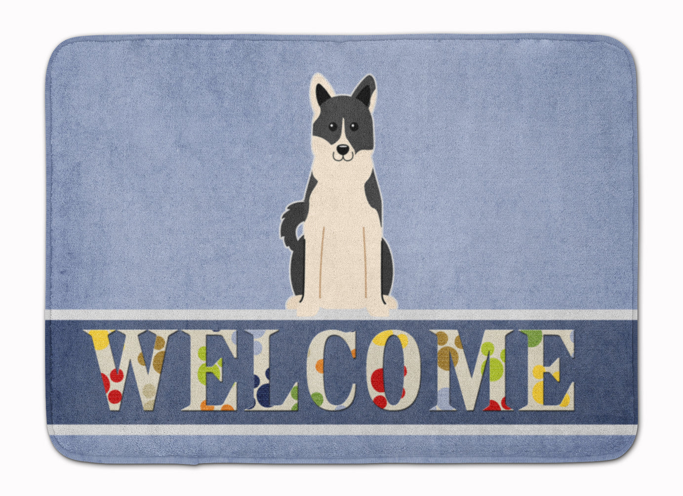 Russo-European Laika Spitz Welcome Memory Foam Kitchen Mat Machine Washable Anti-Fatigue Cushion Comfort Bath or Kitchen Rug