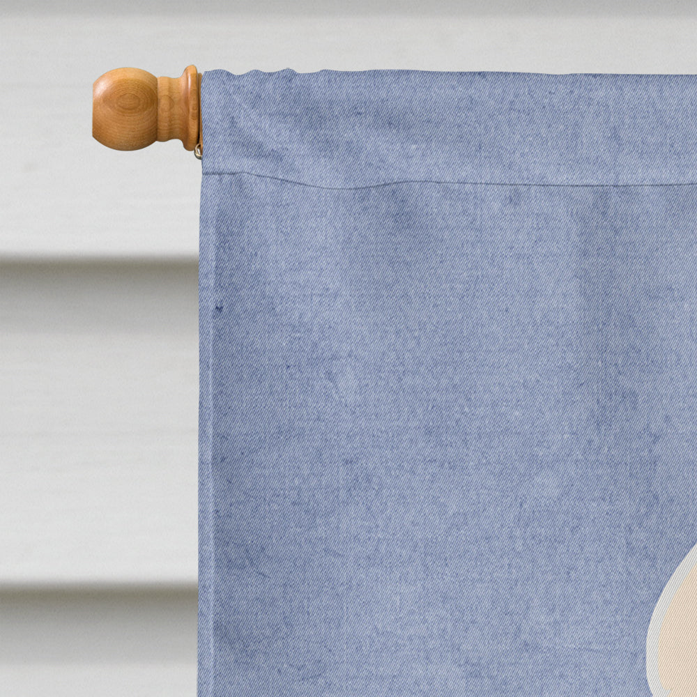 Samoyed Welcome House Flag 28x40 Porch Sleeve Pole Decorative Outside Yard Banner Artwork Wall Hanging, Polyester