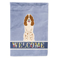 Russian Spaniel Welcome House Flag 28x40 Porch Sleeve Pole Decorative Outside Yard Banner Artwork Wall Hanging, Polyester