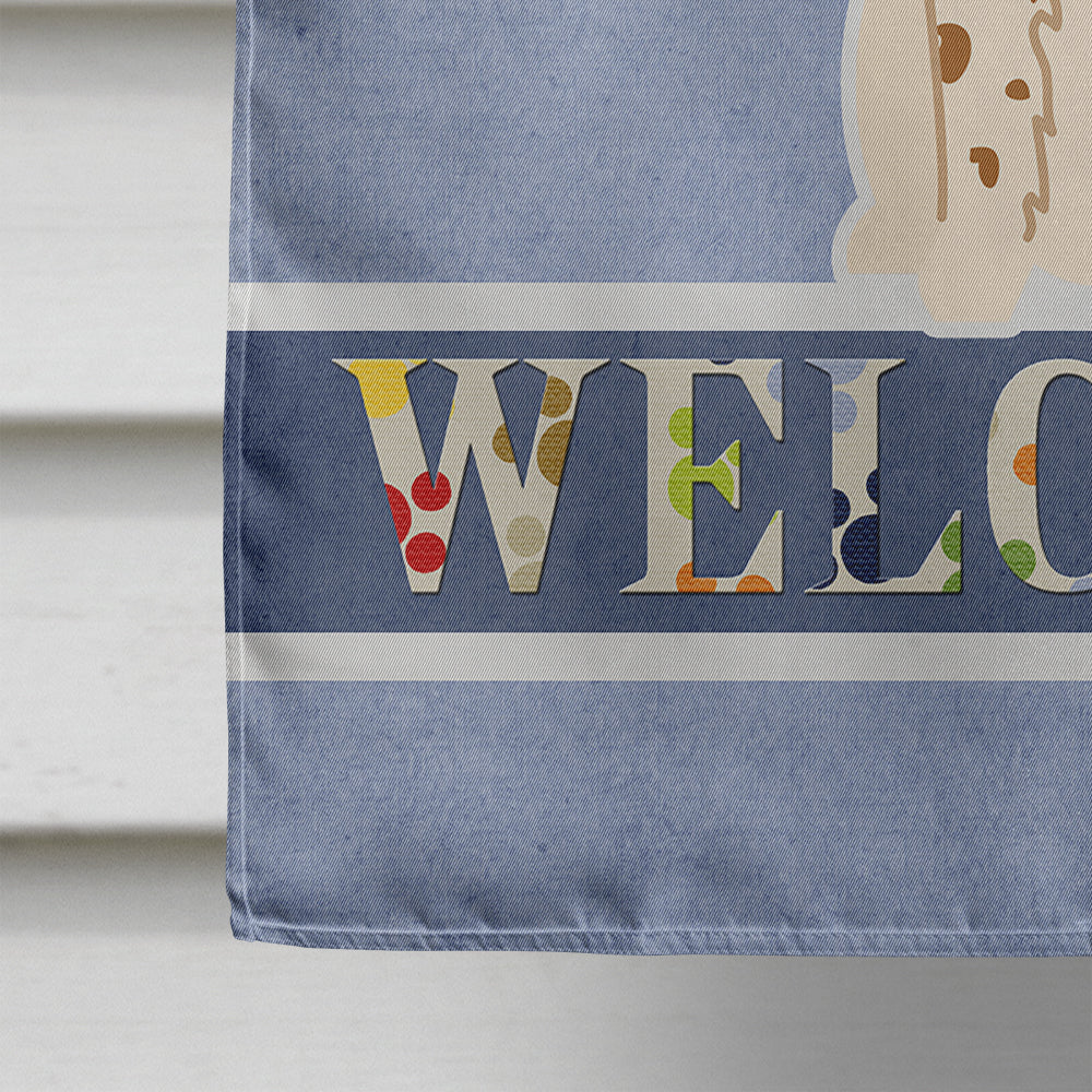 Russian Spaniel Welcome House Flag 28x40 Porch Sleeve Pole Decorative Outside Yard Banner Artwork Wall Hanging, Polyester