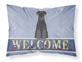 Standard Schnauzer Black Welcome Standard Pillowcase Lightweight Super Soft Easy Care Decorative Artwork Pillowcase, Standard