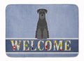 Standard Schnauzer Black Welcome Memory Foam Kitchen Mat Machine Washable Anti-Fatigue Cushion Comfort Bath or Kitchen Rug