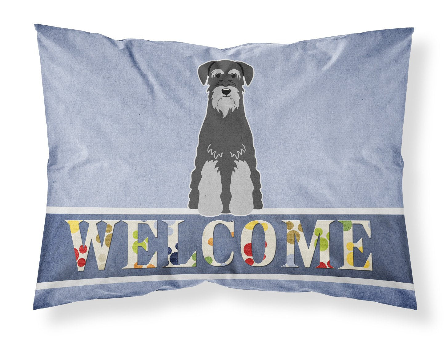 Standard Schnauzer Black Grey Welcome Standard Pillowcase Lightweight Super Soft Easy Care Decorative Artwork Pillowcase, Standard