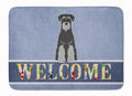 Standard Schnauzer Black Grey Welcome Memory Foam Kitchen Mat Machine Washable Anti-Fatigue Cushion Comfort Bath or Kitchen Rug