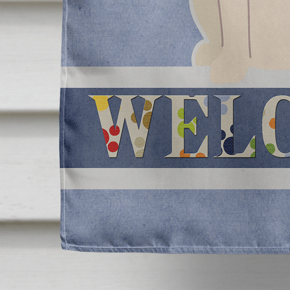Saint Bernard Welcome House Flag 28x40 Porch Sleeve Pole Decorative Outside Yard Banner Artwork Wall Hanging, Polyester