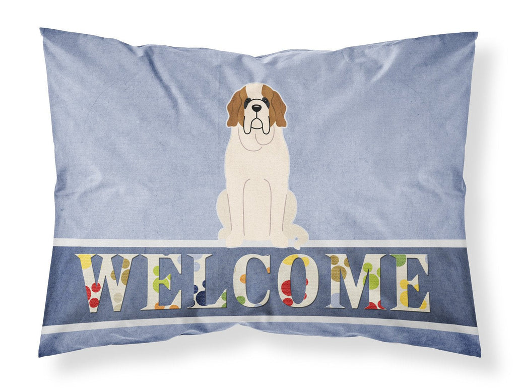 Saint Bernard Welcome Standard Pillowcase Lightweight Super Soft Easy Care Decorative Artwork Pillowcase, Standard