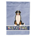 Bernese Mountain Dog Welcome House Flag 28x40 Porch Sleeve Pole Decorative Outside Yard Banner Artwork Wall Hanging, Polyester