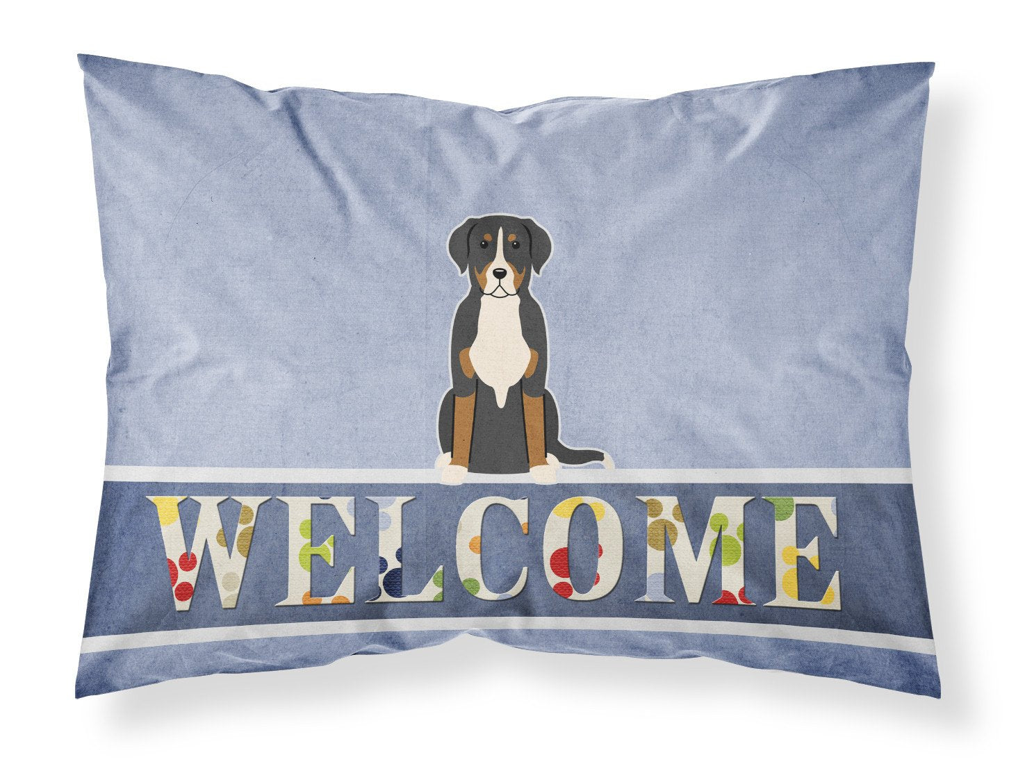 Greater Swiss Mountain Dog Welcome Standard Pillowcase Lightweight Super Soft Easy Care Decorative Artwork Pillowcase, Standard