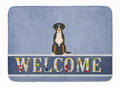 Greater Swiss Mountain Dog Welcome Memory Foam Kitchen Mat Machine Washable Anti-Fatigue Cushion Comfort Bath or Kitchen Rug