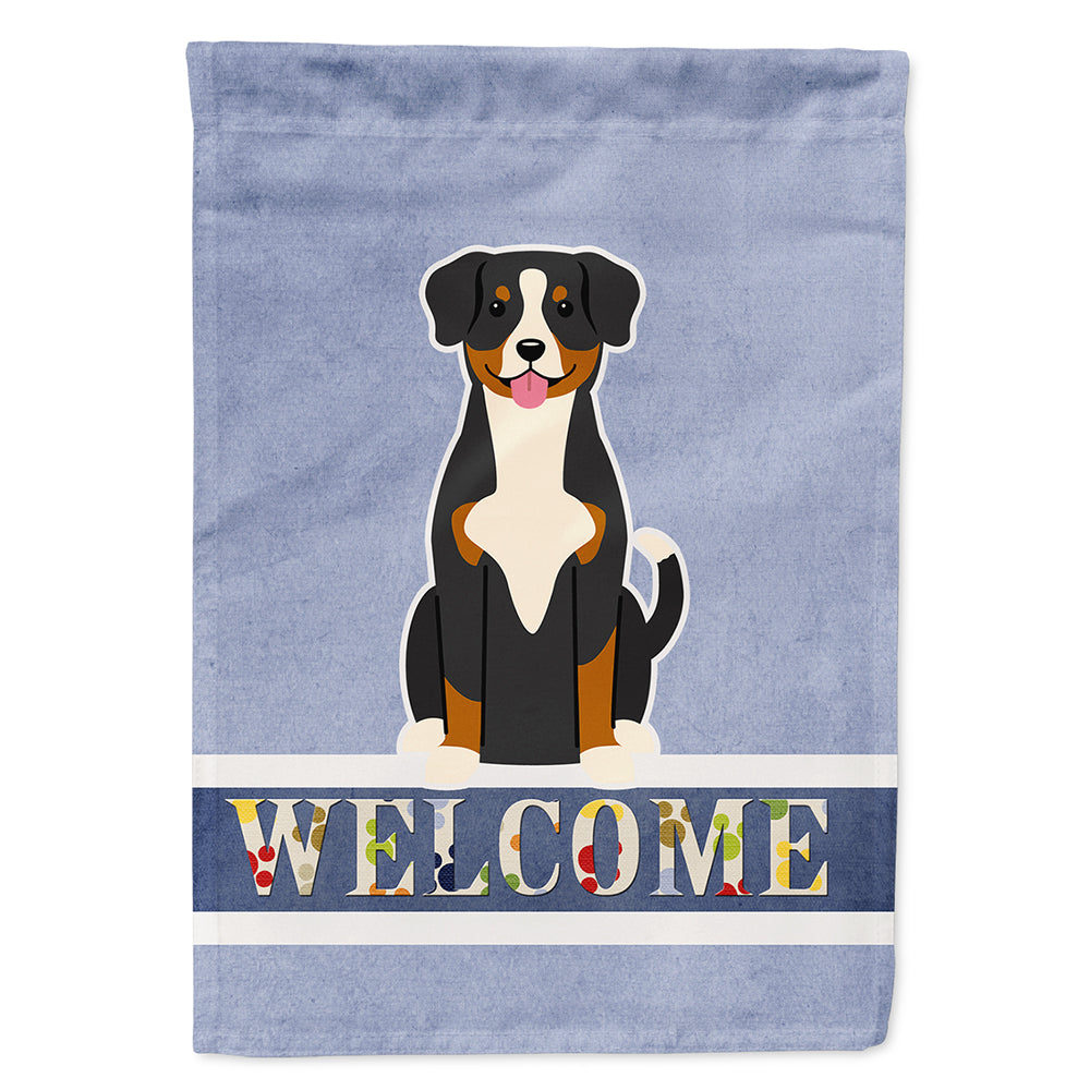 Entlebucher Welcome House Flag 28x40 Porch Sleeve Pole Decorative Outside Yard Banner Artwork Wall Hanging, Polyester