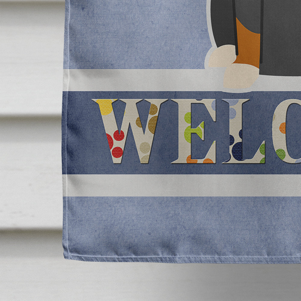 Entlebucher Welcome House Flag 28x40 Porch Sleeve Pole Decorative Outside Yard Banner Artwork Wall Hanging, Polyester