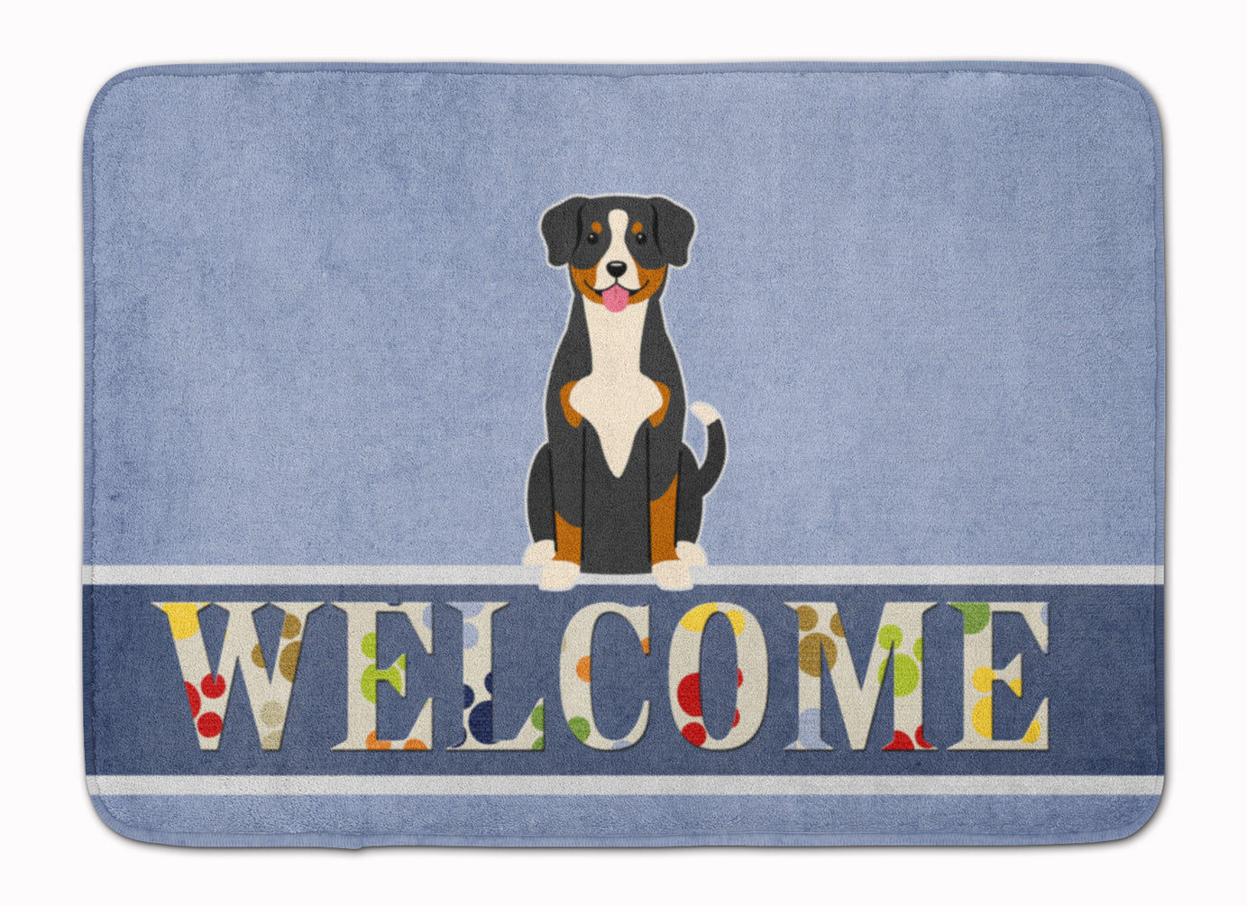Entlebucher Welcome Memory Foam Kitchen Mat Machine Washable Anti-Fatigue Cushion Comfort Bath or Kitchen Rug