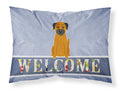 Border Terrier Welcome Standard Pillowcase Lightweight Super Soft Easy Care Decorative Artwork Pillowcase, Standard