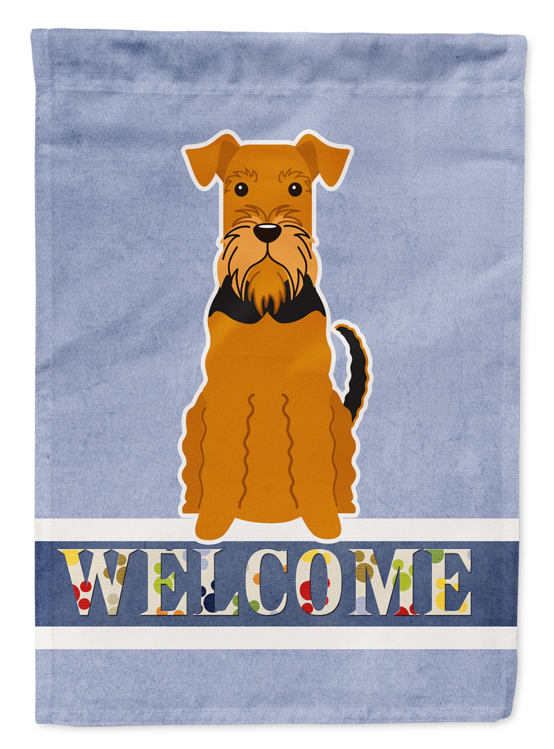 Airedale Welcome Garden Flag Mailbox Decorative Yard Banner Outside Patio Artwork for Flower Beds, Garden Size, Multicolor