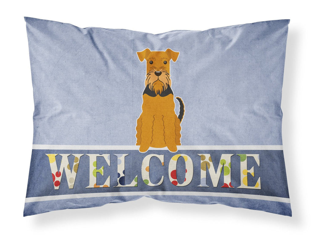 Airedale Welcome Standard Pillowcase Lightweight Super Soft Easy Care Decorative Artwork Pillowcase, Standard