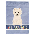 Westie Welcome House Flag 28x40 Porch Sleeve Pole Decorative Outside Yard Banner Artwork Wall Hanging, Polyester