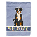 Appenzeller Sennenhund Welcome House Flag 28x40 Porch Sleeve Pole Decorative Outside Yard Banner Artwork Wall Hanging, Polyester