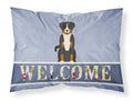 Appenzeller Sennenhund Welcome Standard Pillowcase Lightweight Super Soft Easy Care Decorative Artwork Pillowcase, Standard