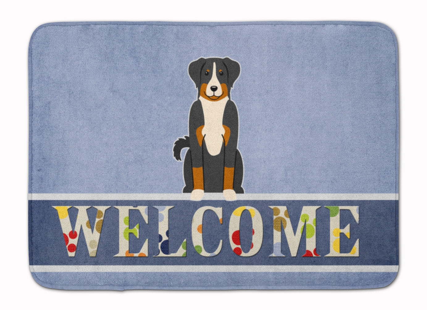 Appenzeller Sennenhund Welcome Memory Foam Kitchen Mat Machine Washable Anti-Fatigue Cushion Comfort Bath or Kitchen Rug