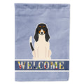 Swiss Hound Welcome House Flag 28x40 Porch Sleeve Pole Decorative Outside Yard Banner Artwork Wall Hanging, Polyester