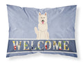 White German Shepherd Welcome Standard Pillowcase Lightweight Super Soft Easy Care Decorative Artwork Pillowcase, Standard