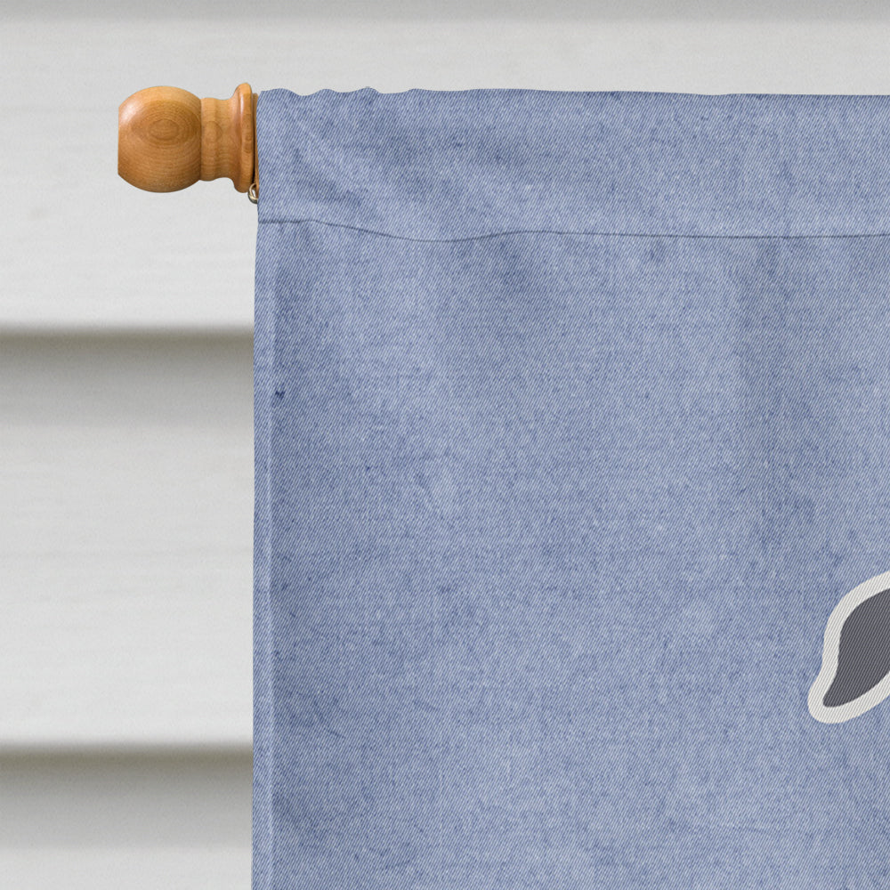 Staffordshire Bull Terrier Blue Welcome House Flag 28x40 Porch Sleeve Pole Decorative Outside Yard Banner Artwork Wall Hanging, Polyester