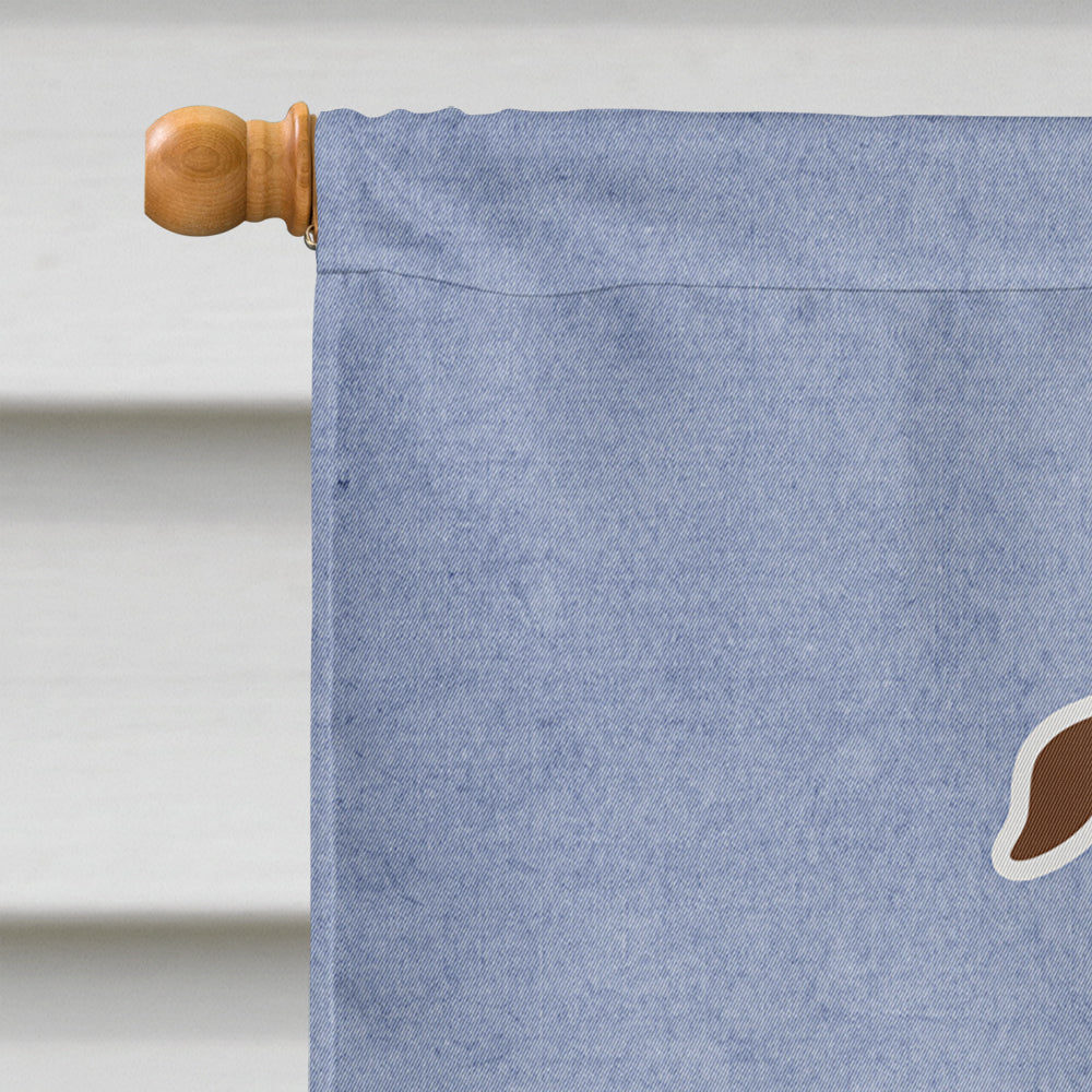 Staffordshire Bull Terrier Chocolate Welcome House Flag 28x40 Porch Sleeve Pole Decorative Outside Yard Banner Artwork Wall Hanging, Polyester