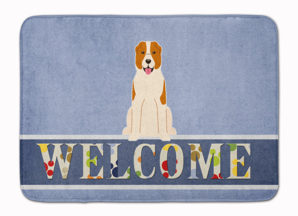 Central Asian Shepherd Dog Welcome Memory Foam Kitchen Mat Machine Washable Anti-Fatigue Cushion Comfort Bath or Kitchen Rug