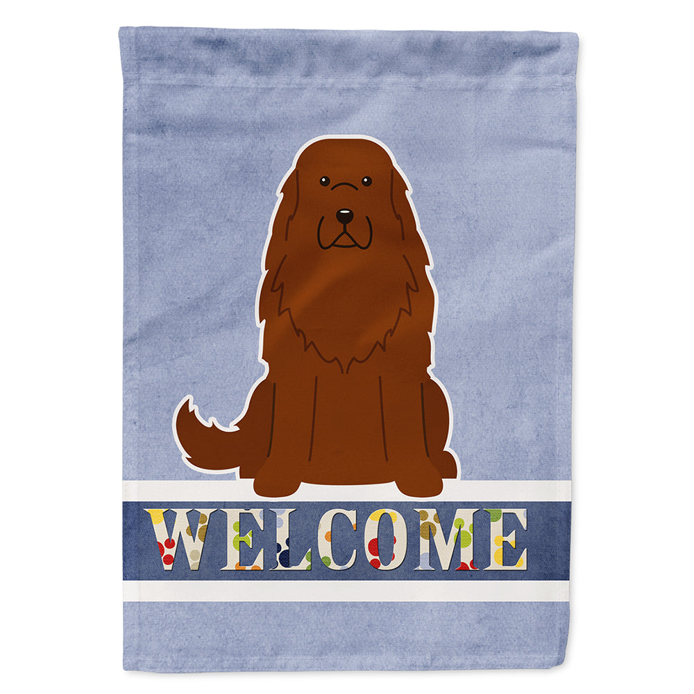 Caucasian Shepherd Dog Welcome House Flag 28x40 Porch Sleeve Pole Decorative Outside Yard Banner Artwork Wall Hanging, Polyester