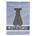 Miniature Schnauzer Black Welcome House Flag 28x40 Porch Sleeve Pole Decorative Outside Yard Banner Artwork Wall Hanging, Polyester