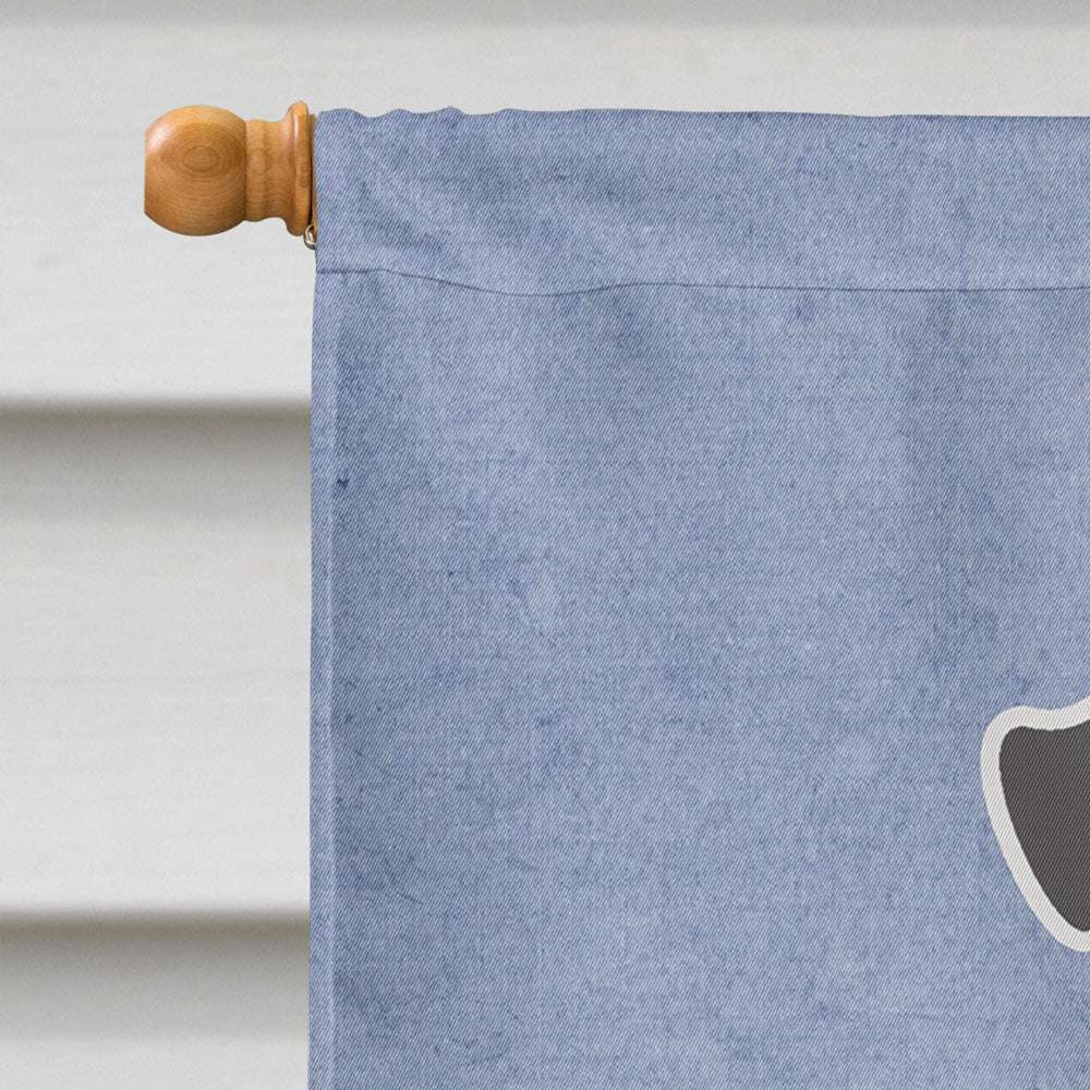 Miniature Schnauzer Black Silver Welcome House Flag 28x40 Porch Sleeve Pole Decorative Outside Yard Banner Artwork Wall Hanging, Polyester
